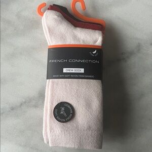 NEW French Connection Crew Socks 3 pairs